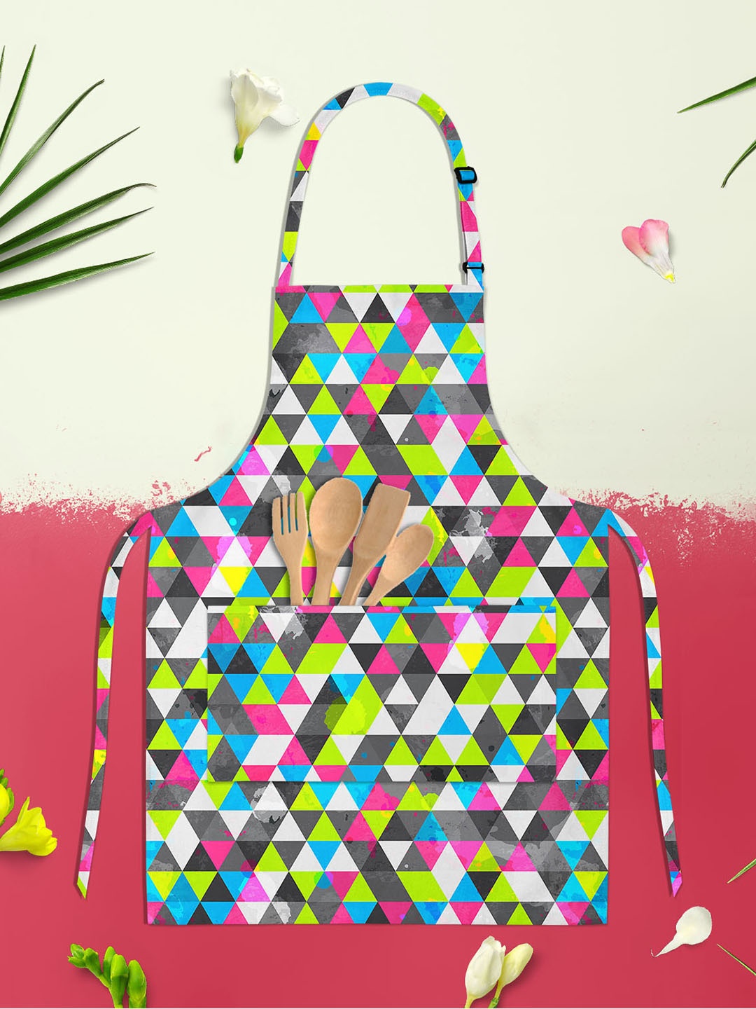 

ArtzFolio Grey & White Printed Cotton Aprons