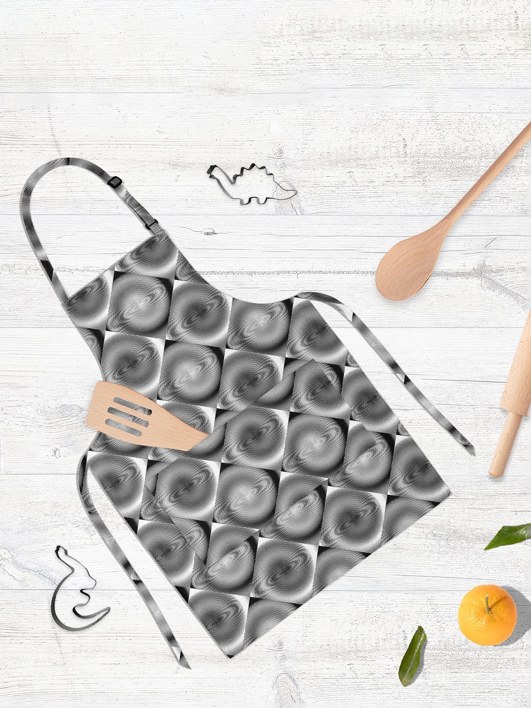 

ArtzFolio Black & White Printed Cotton Aprons