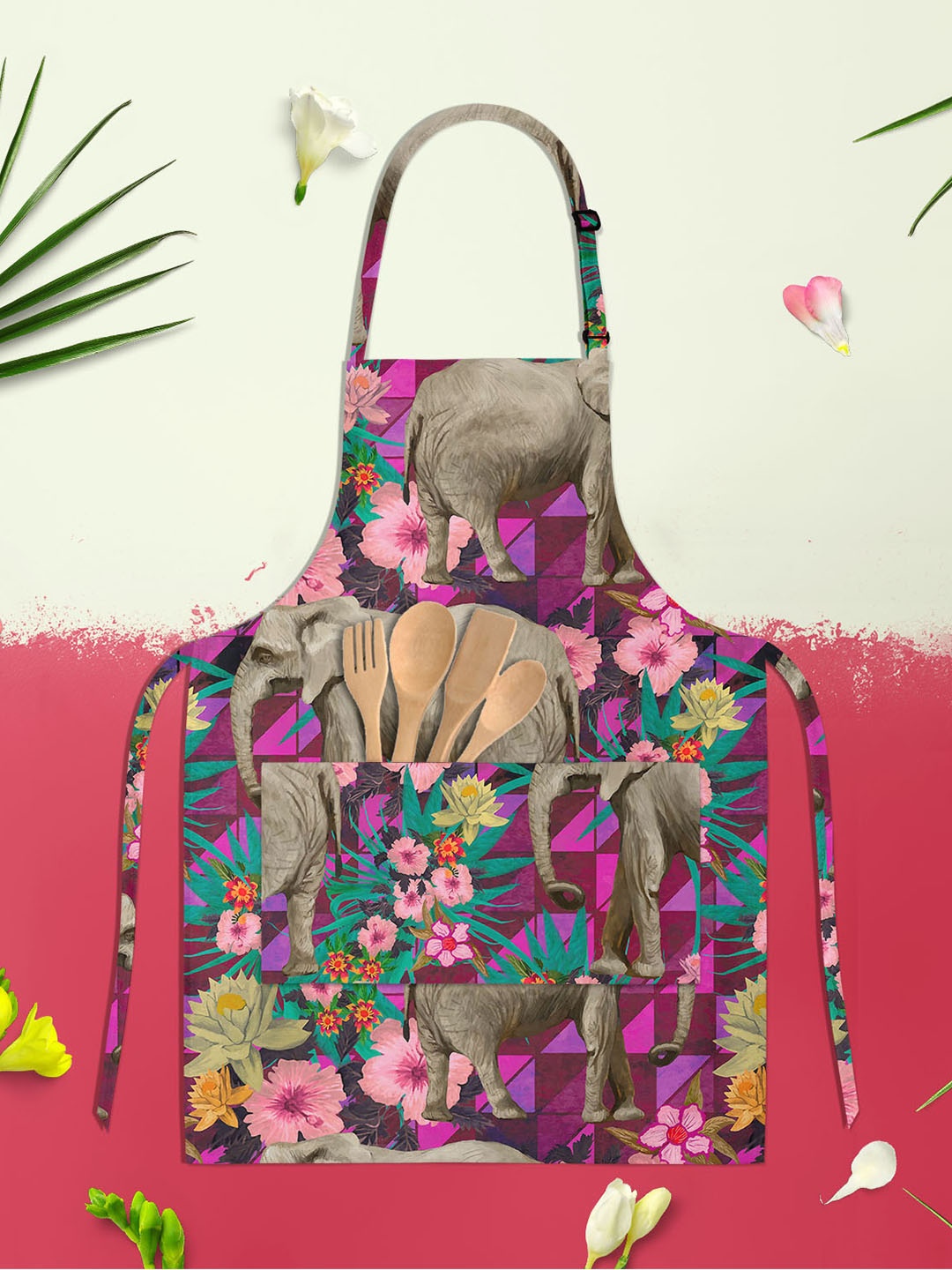 

ArtzFolio Violet & Pink Printed Cotton Aprons