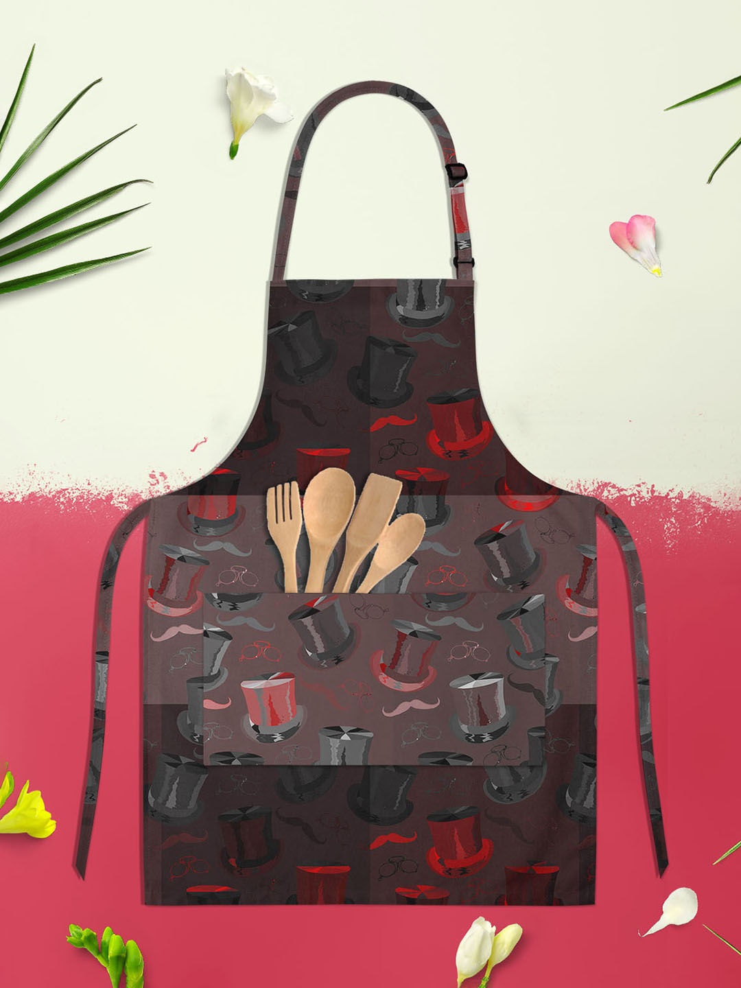 

ArtzFolio Brown & Grey Printed Cotton Aprons