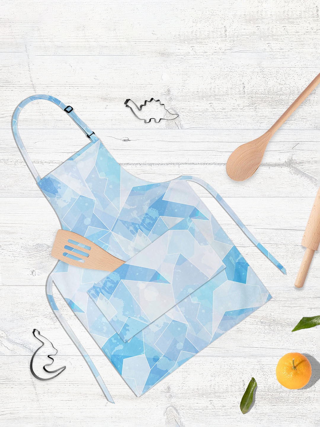 

ArtzFolio Blue & White Printed Pure Cotton Apron