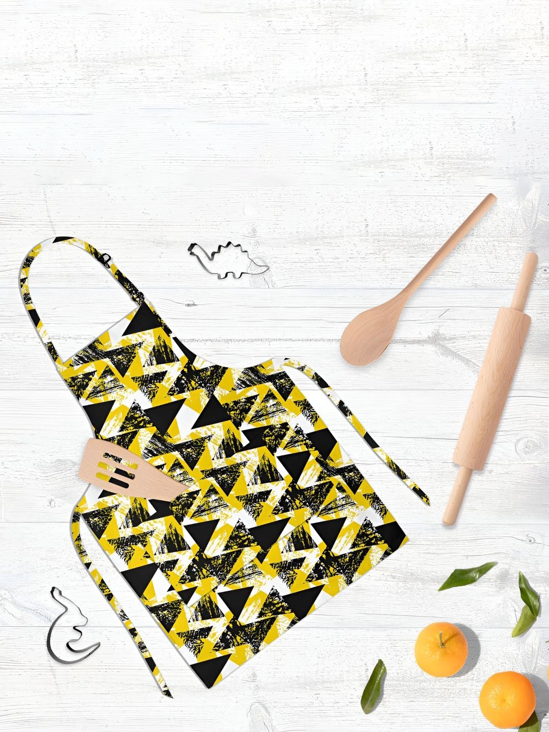 

ArtzFolio Kids Black & Yellow Printed Cotton Aprons