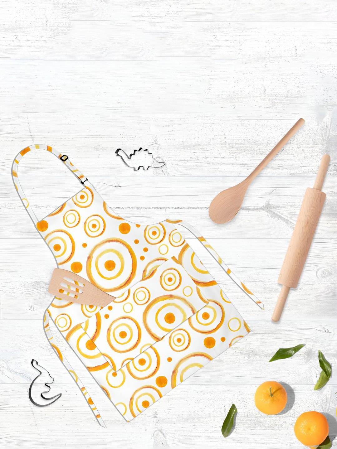

ArtzFolio Brown & White Printed Pure Cotton Apron
