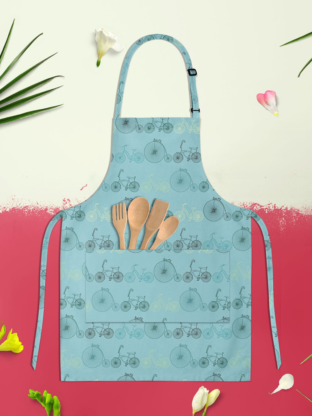 

ArtzFolio Kids Blue Printed Cotton Aprons