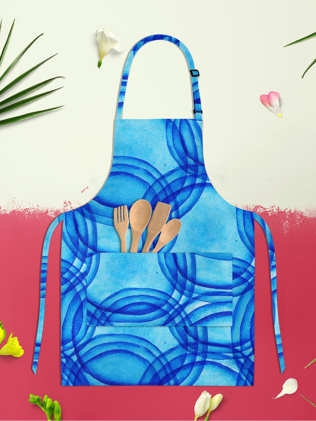 

ArtzFolio Blue Printed Pure Cotton Apron