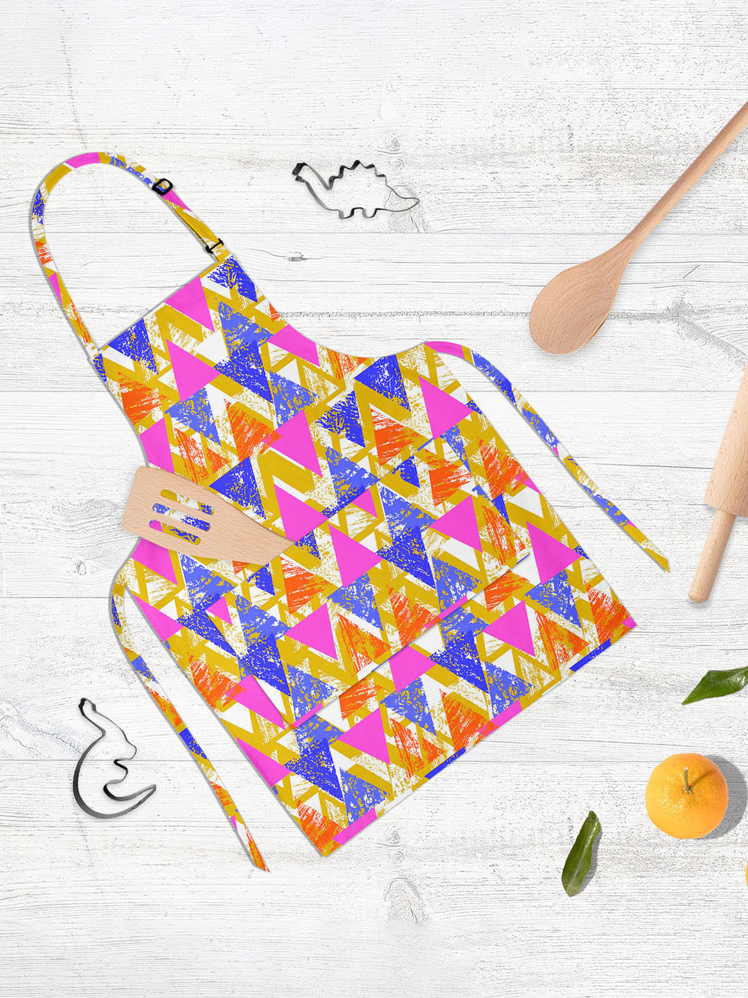 

ArtzFolio Blue & Yellow Printed Cotton Aprons