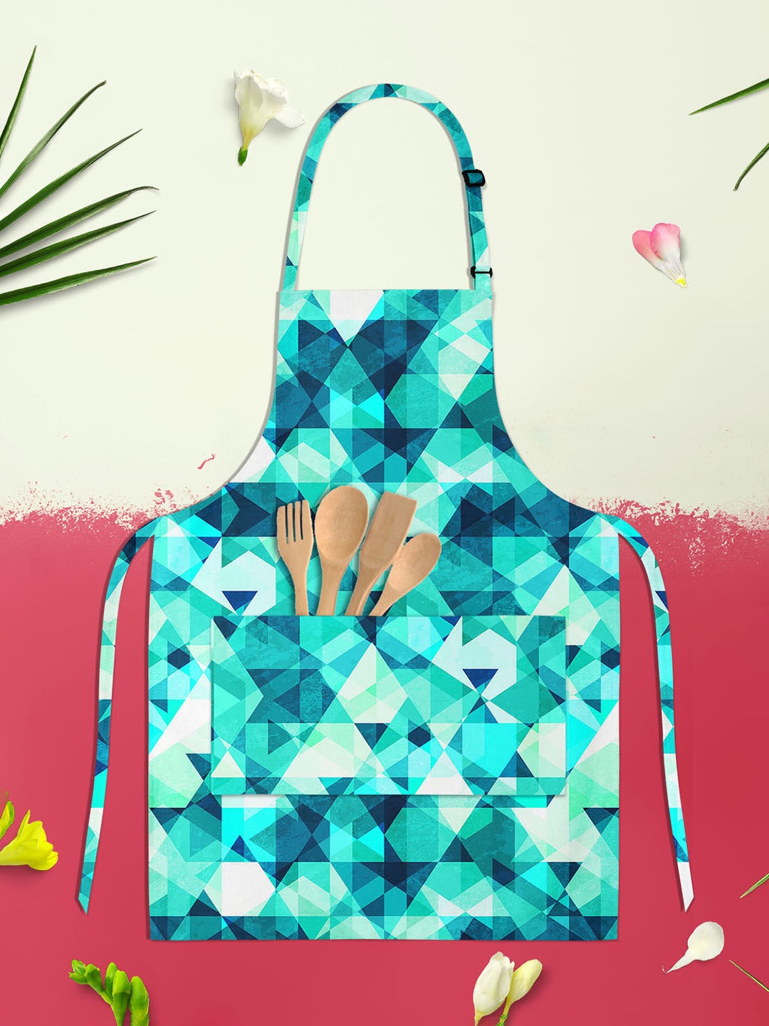 

ArtzFolio Blue & White Printed Pure Cotton Apron