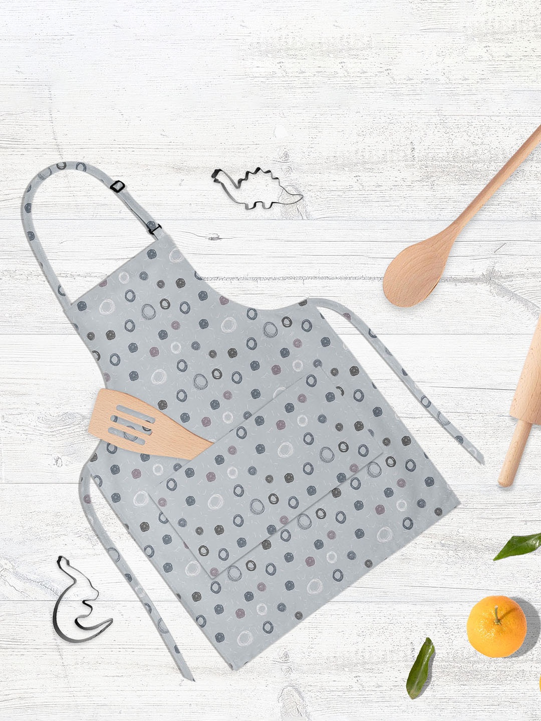 

ArtzFolio Hand Drawn Design D2 Kids Grey & White Printed Cotton Apron