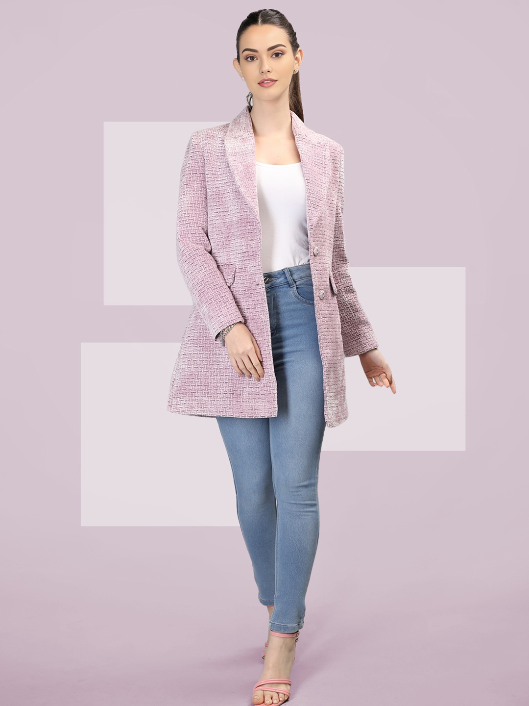 

The Roadster Lifestyle Co Women Winter Woollen Overcoat, Mauve