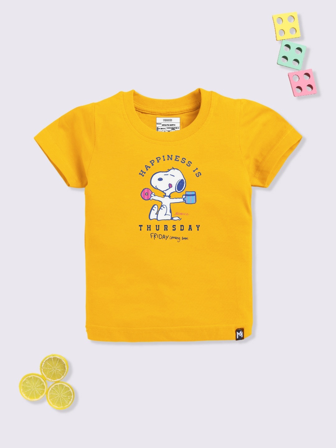 

YK X Minute Mirth Boys Printed T-shirt, Yellow
