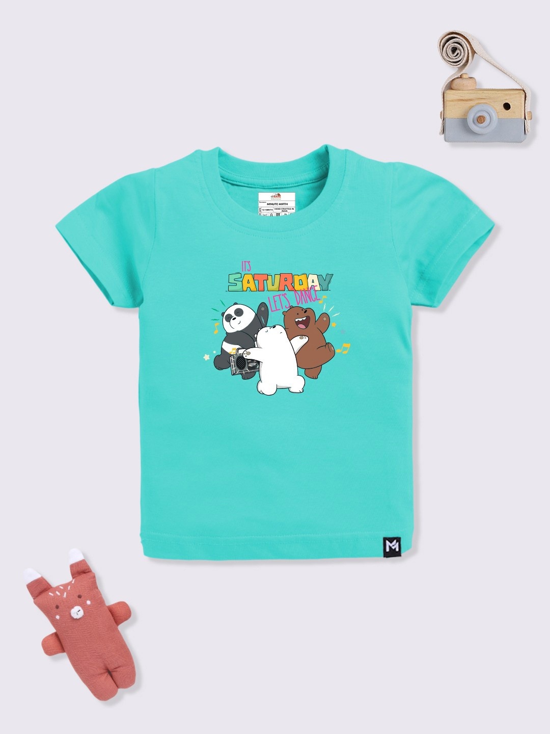 

YK X Minute Mirth Boys Printed T-shirt, Green