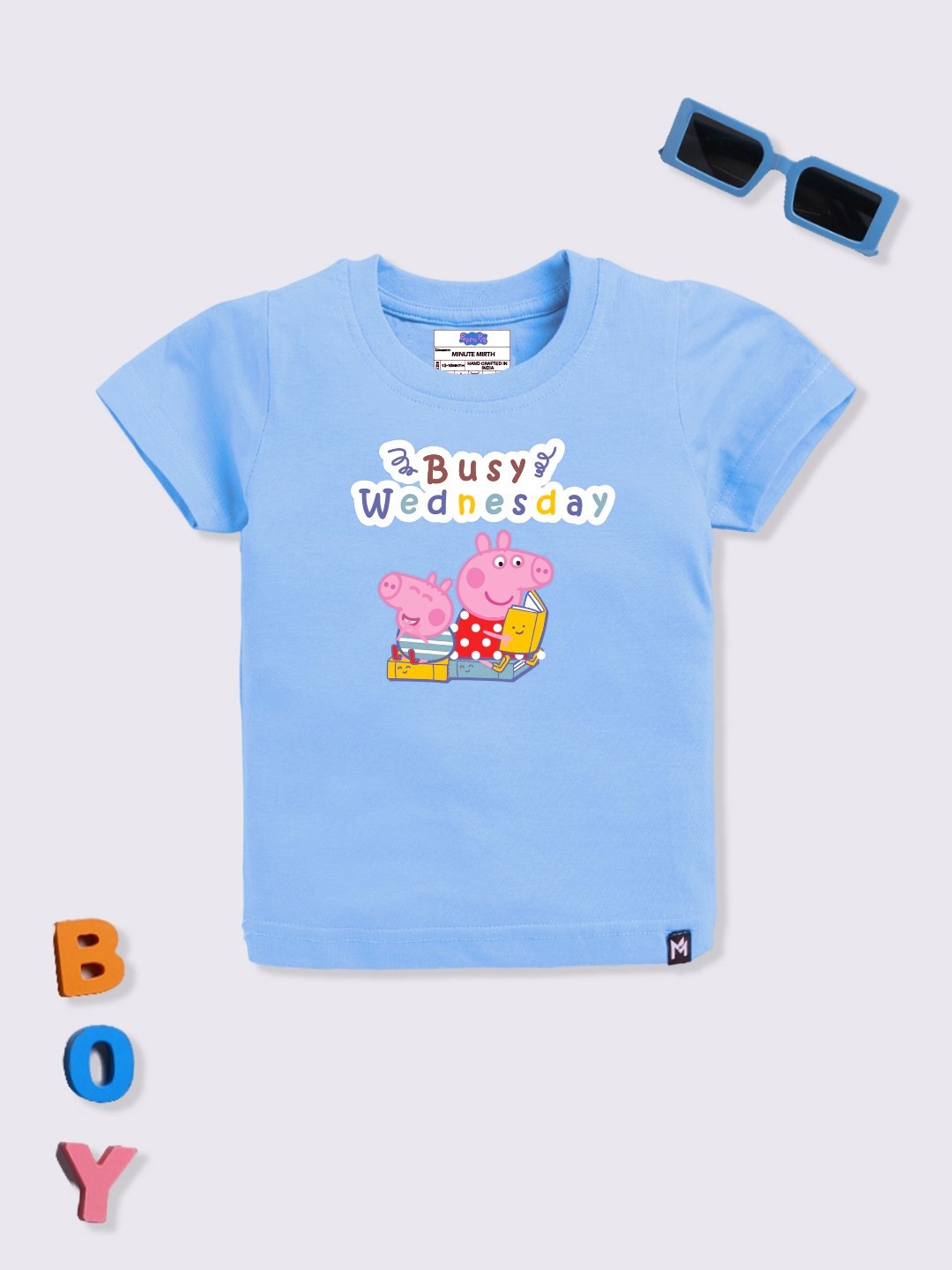 

YK X Minute Mirth Boys Printed T-shirt, Blue