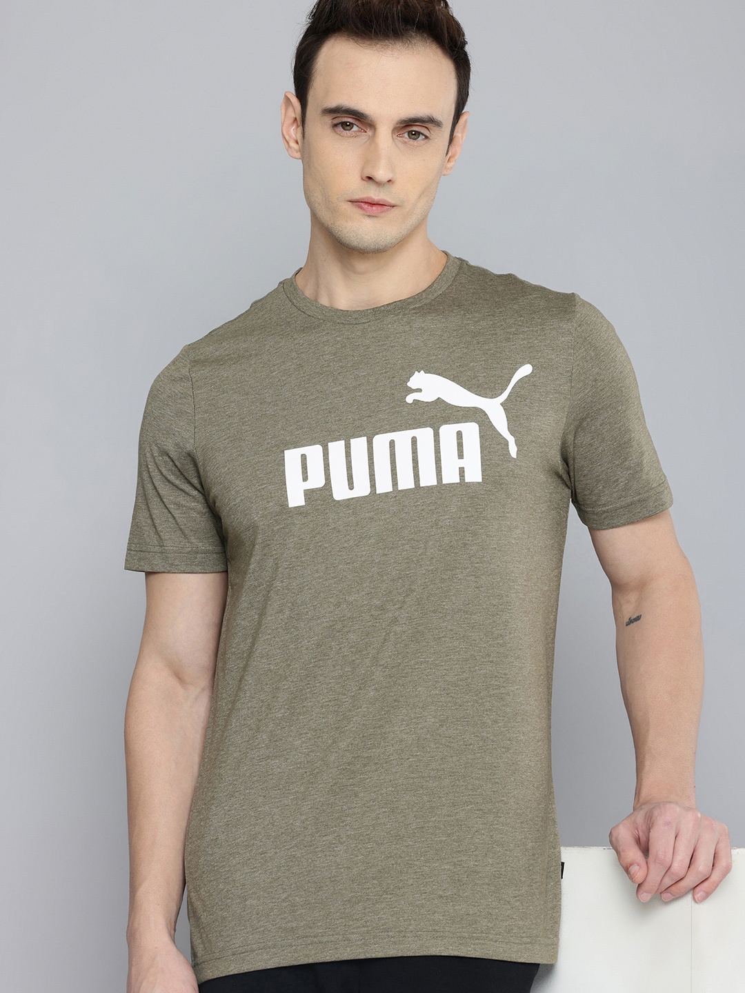 

Puma Heather Brand Logo Printed T-shirt, Green