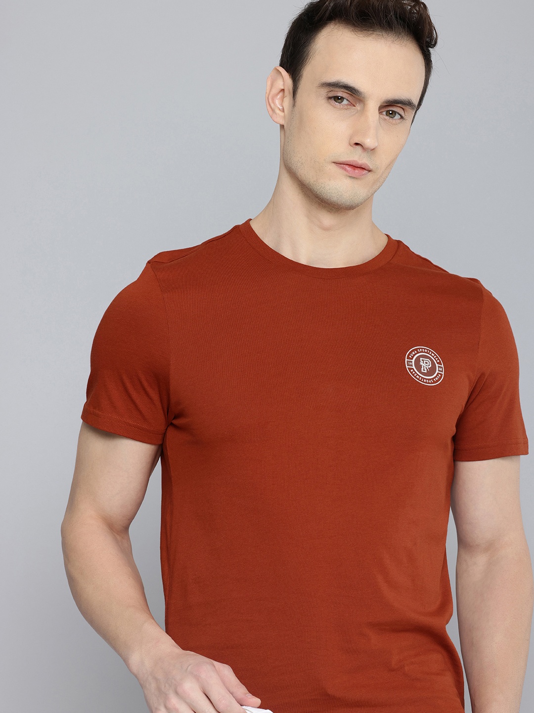 

Puma Round Graphic Pure Cotton Slim Fit T-shirt, Rust