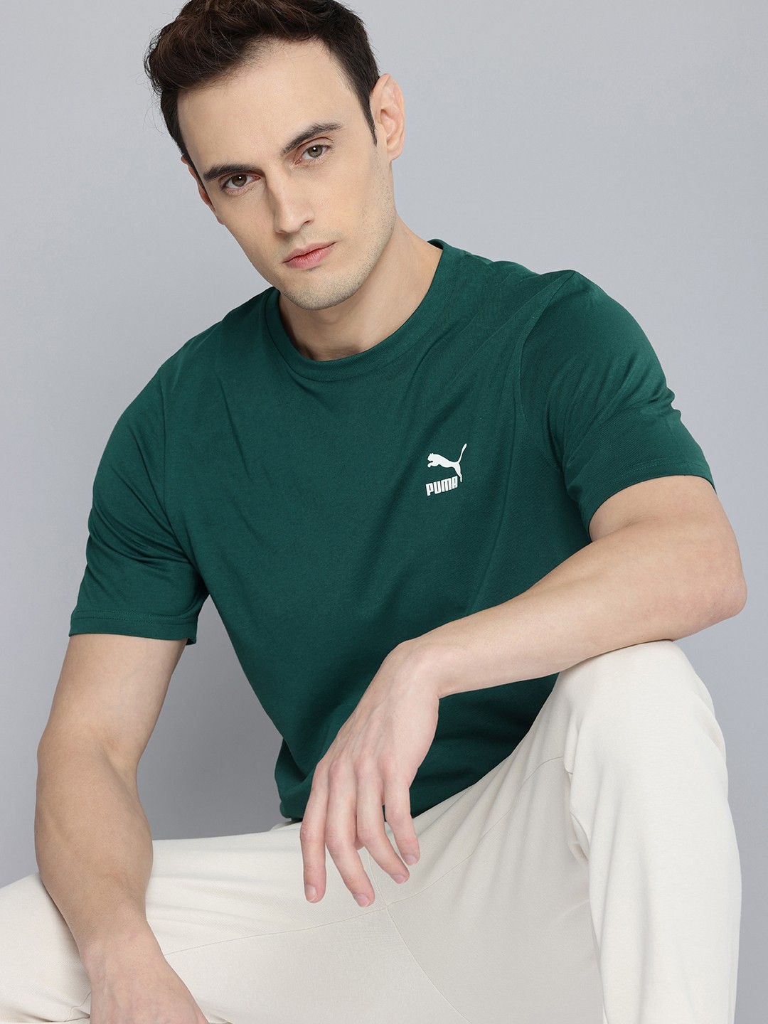 

Puma Classics Small Logo Pure Cotton T-shirt, Green