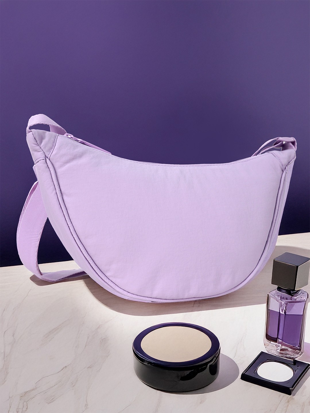 

Destinio Crossbody Half Moon Sling Bag, Lavender