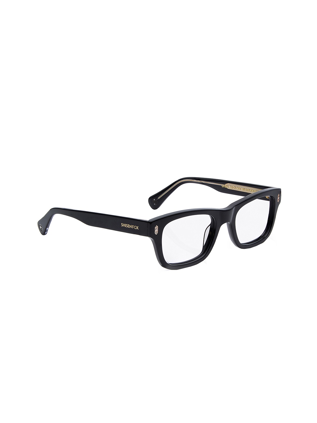 

Shisen Fox Unisex Full Rim Square Frames, Black