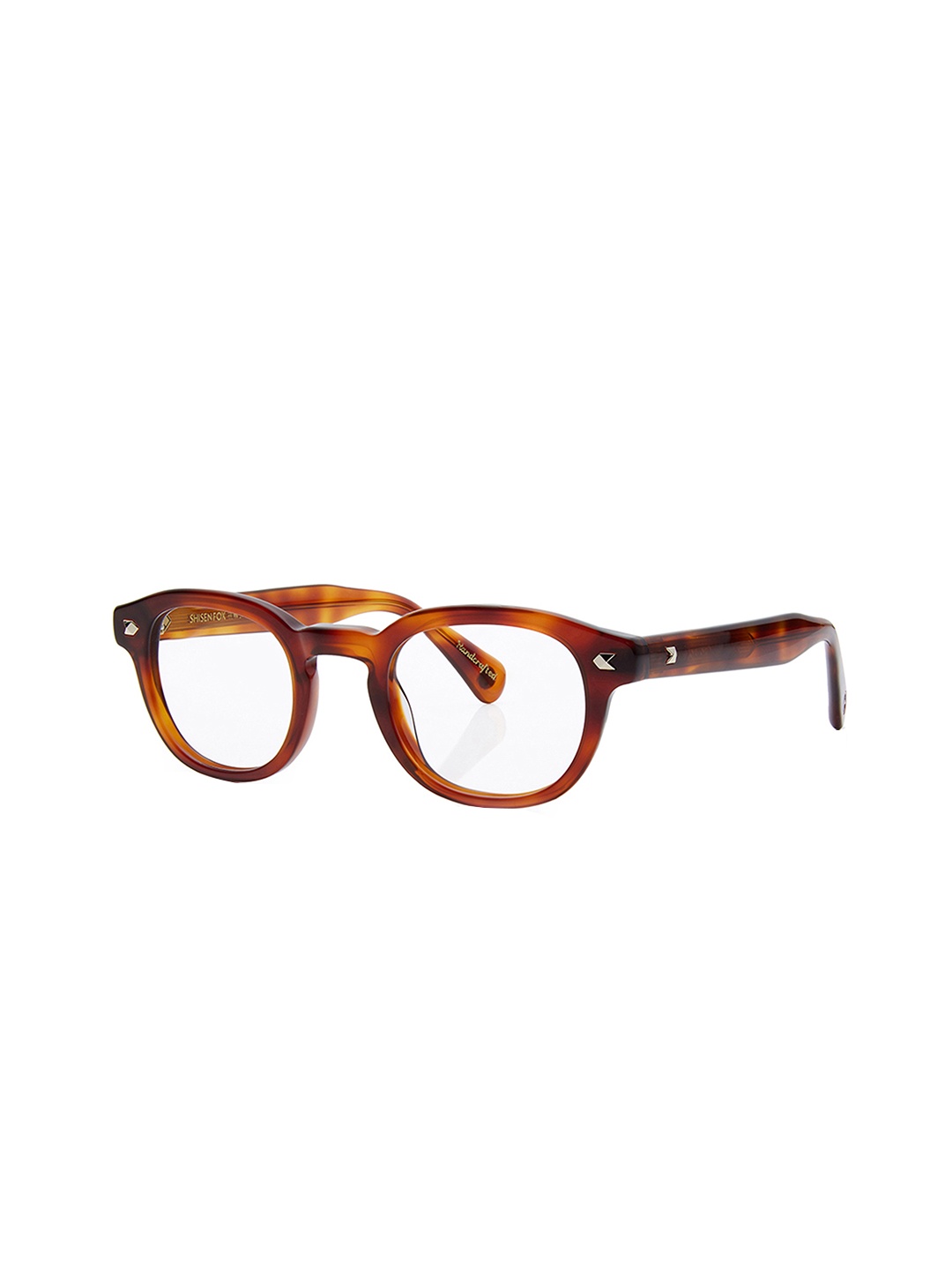 

Shisen Fox Unisex Abstract Printed Full Rim Oval Frames, Brown