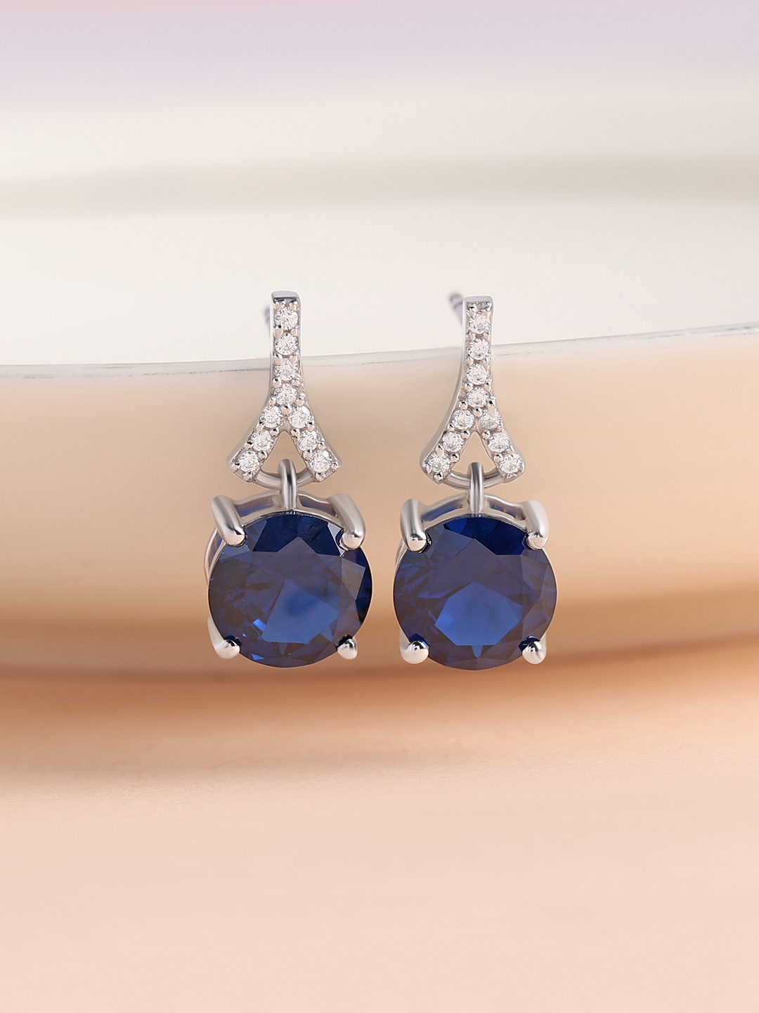

Ornate Jewels 925 Sterling Silver Drop Earrings, Blue