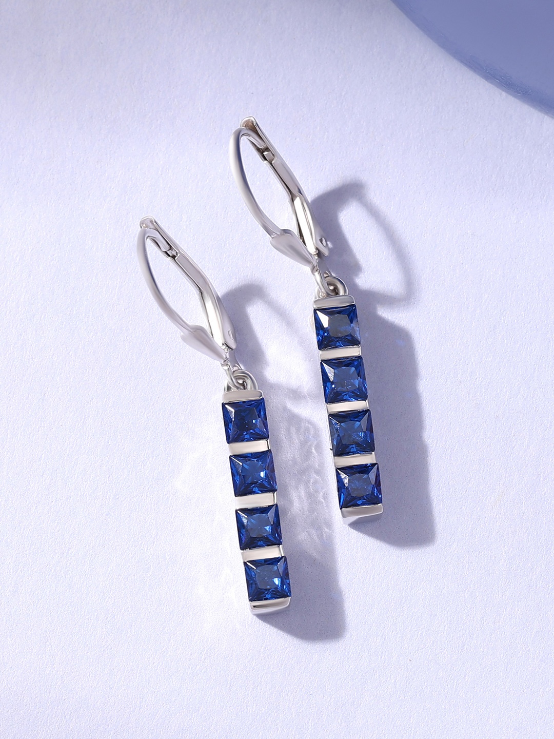 

Ornate Jewels 925 Sterling Silver Classic Drop Earrings, Blue