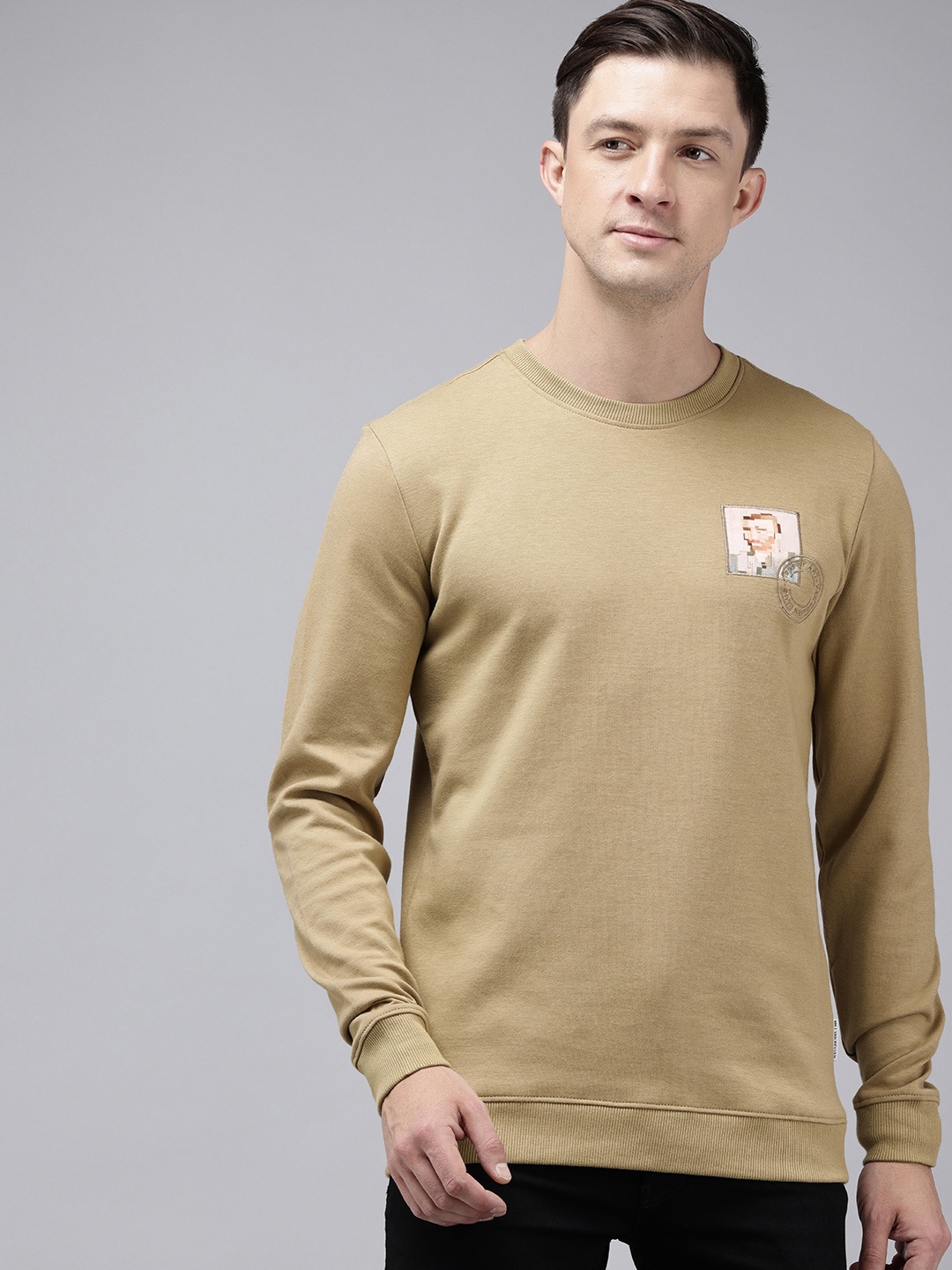 

Van Heusen Printed Sweatshirt, Beige