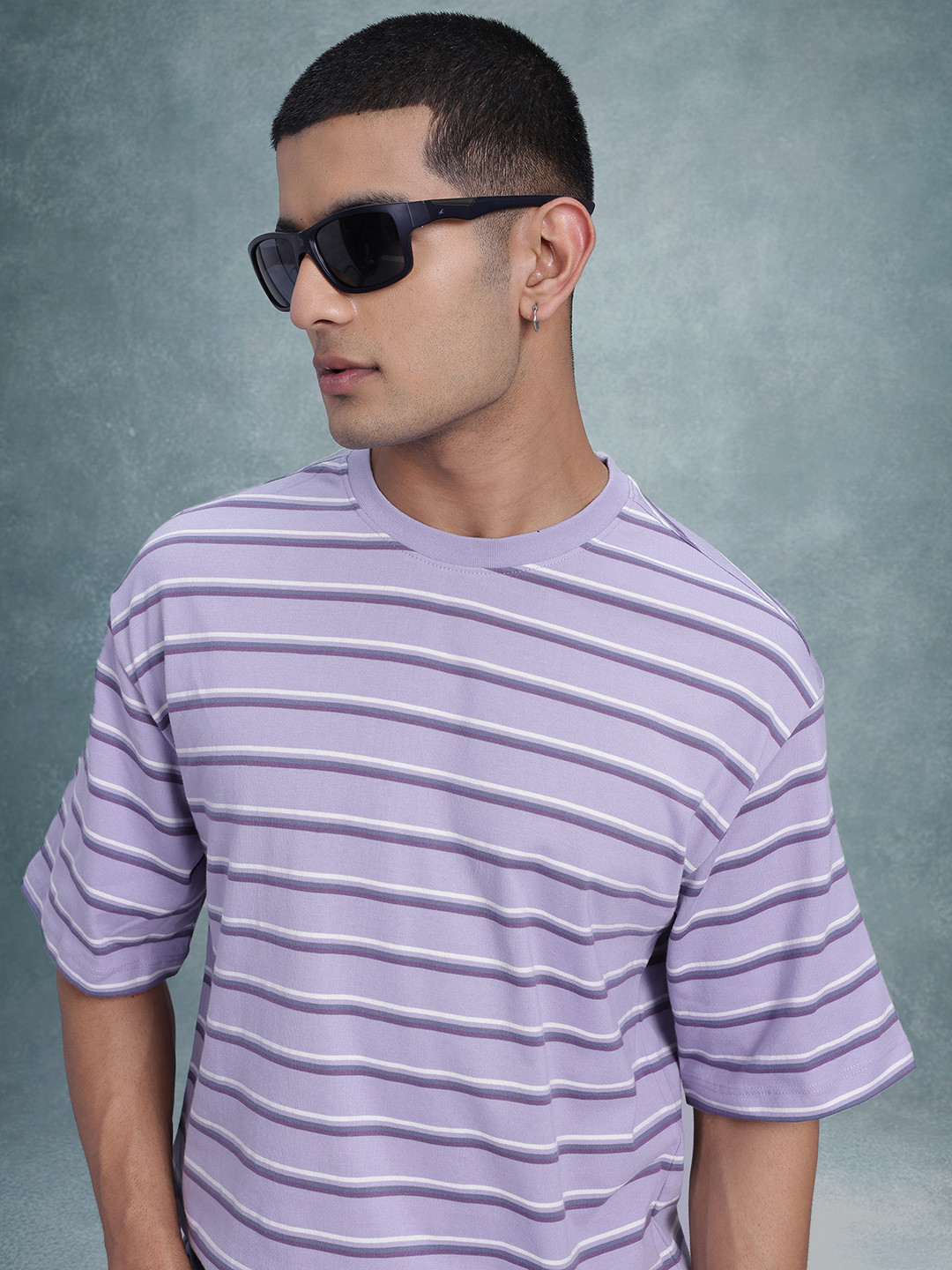 

The Roadster Life Co. Striped Relaxed T-shirt, Purple