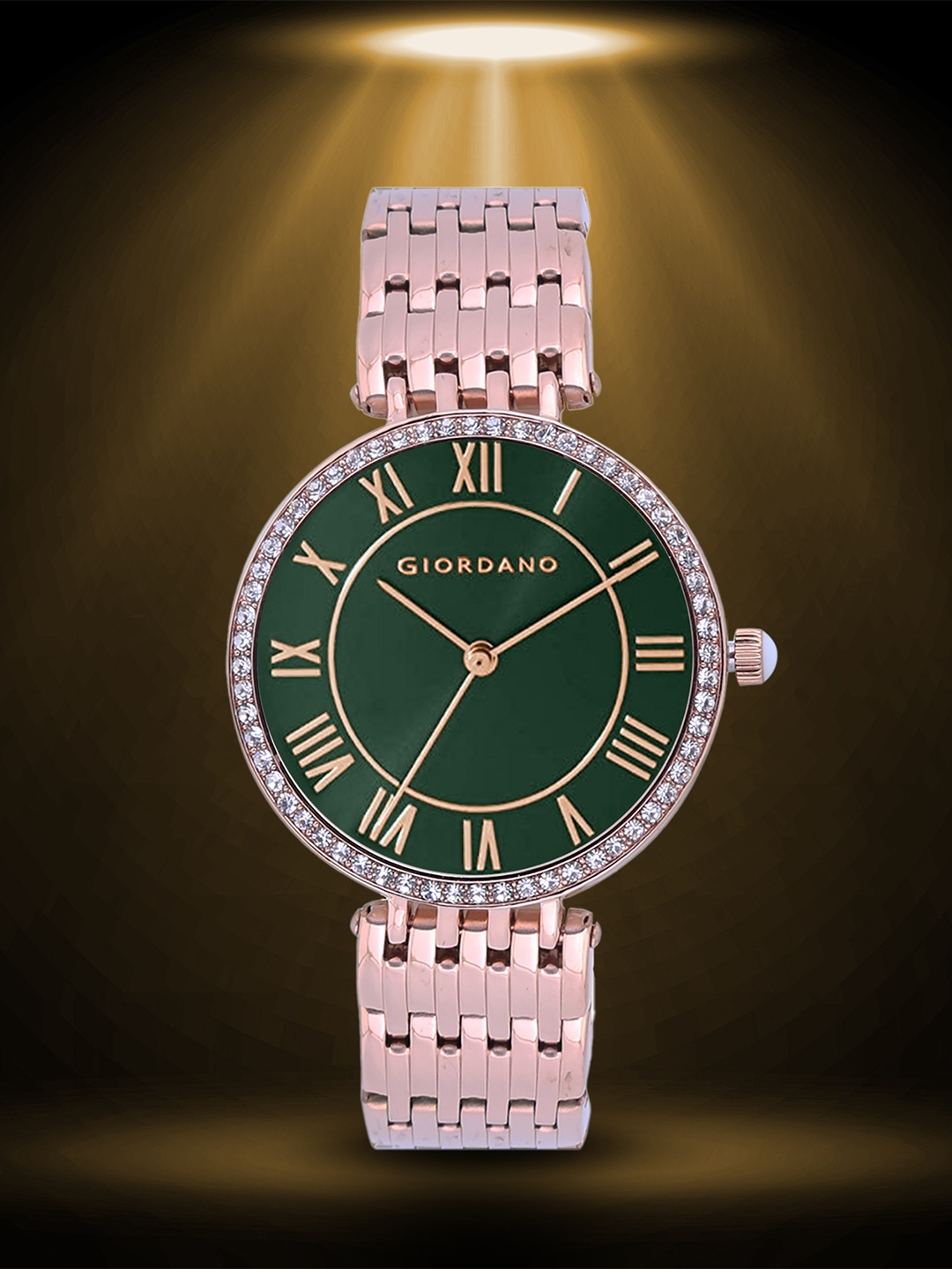 

GIORDANO Women Embellished Dial & Stainless Steel Analogue Watch A2083-11B, Green