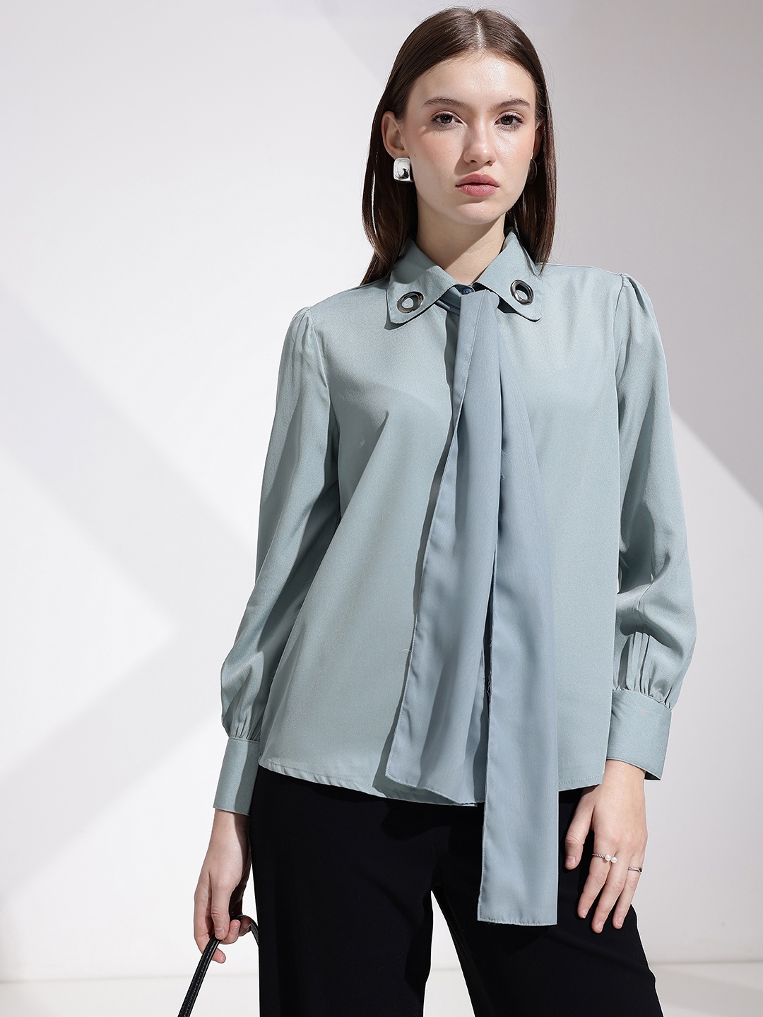 

her by invictus Regular Fit Casual Shirt, Grey