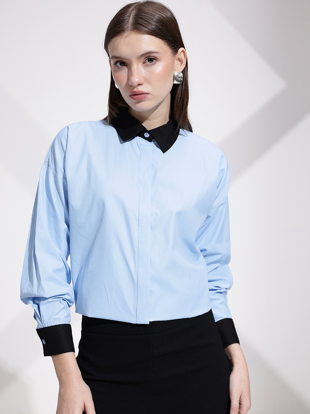 

her by invictus Regular Fit Casual Shirt, Blue