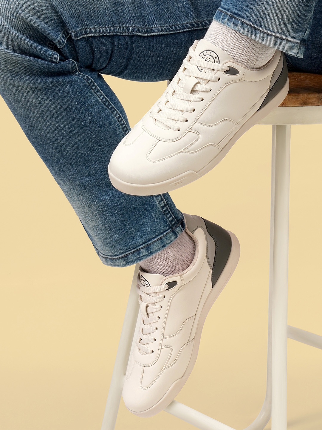 

Flying Machine Men Lace-Ups Sneakers, White