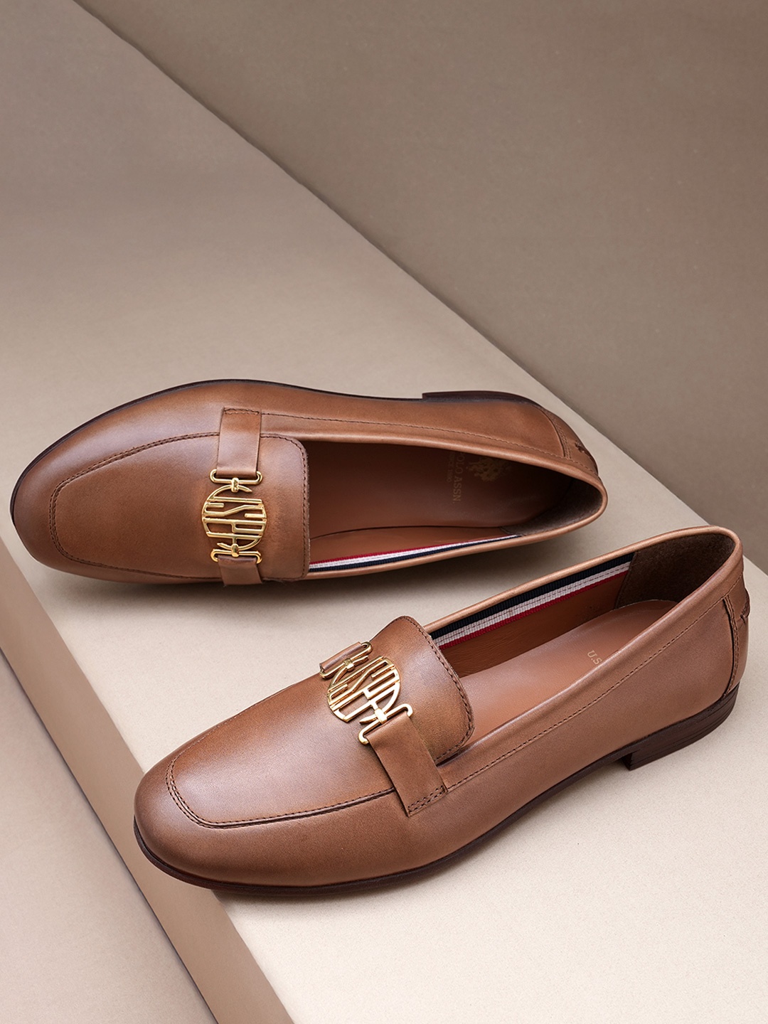

U.S. Polo Assn. Women Slip-On Loafers, Tan