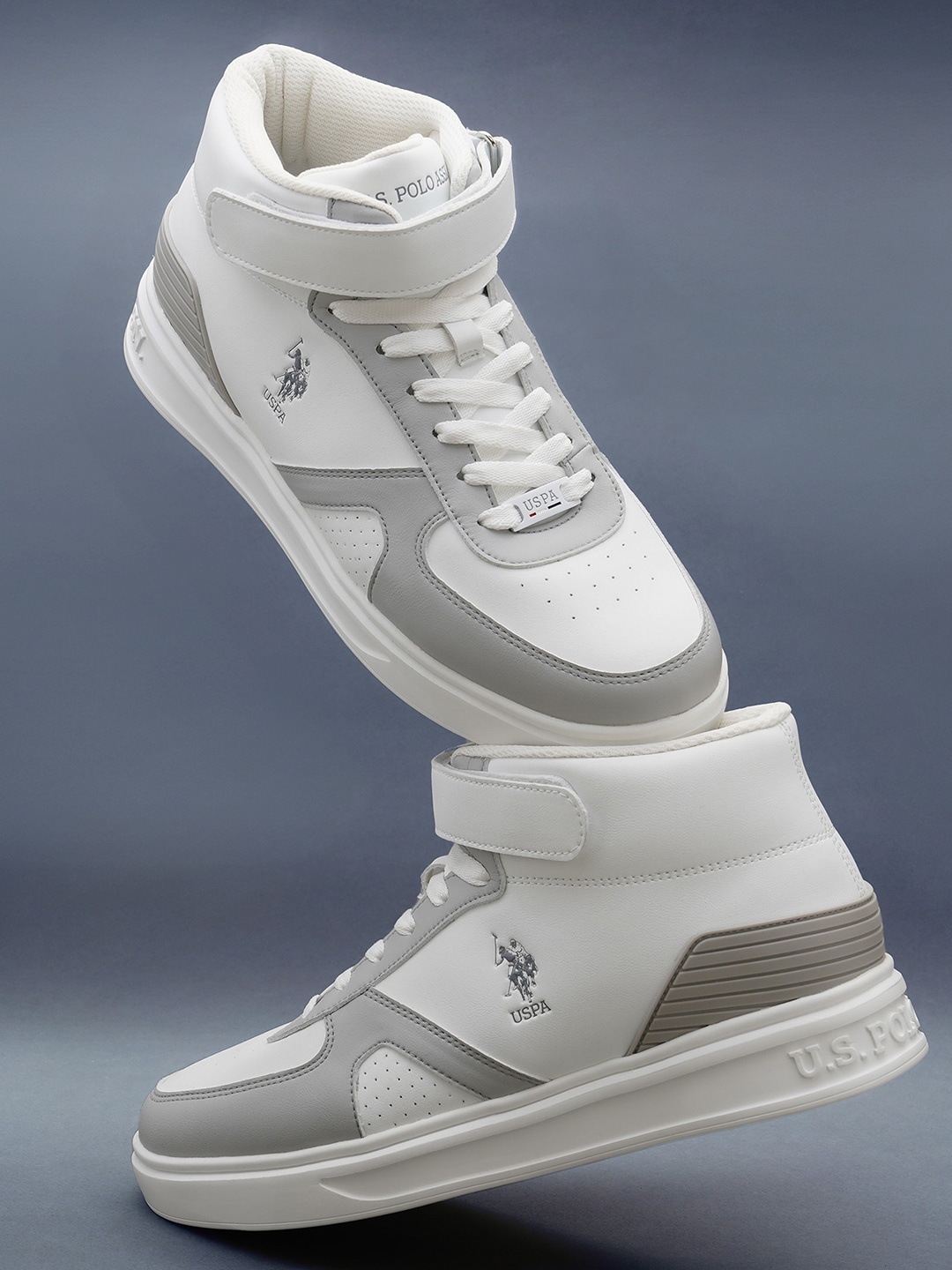 

U.S. Polo Assn. Men PU Sneakers, Grey