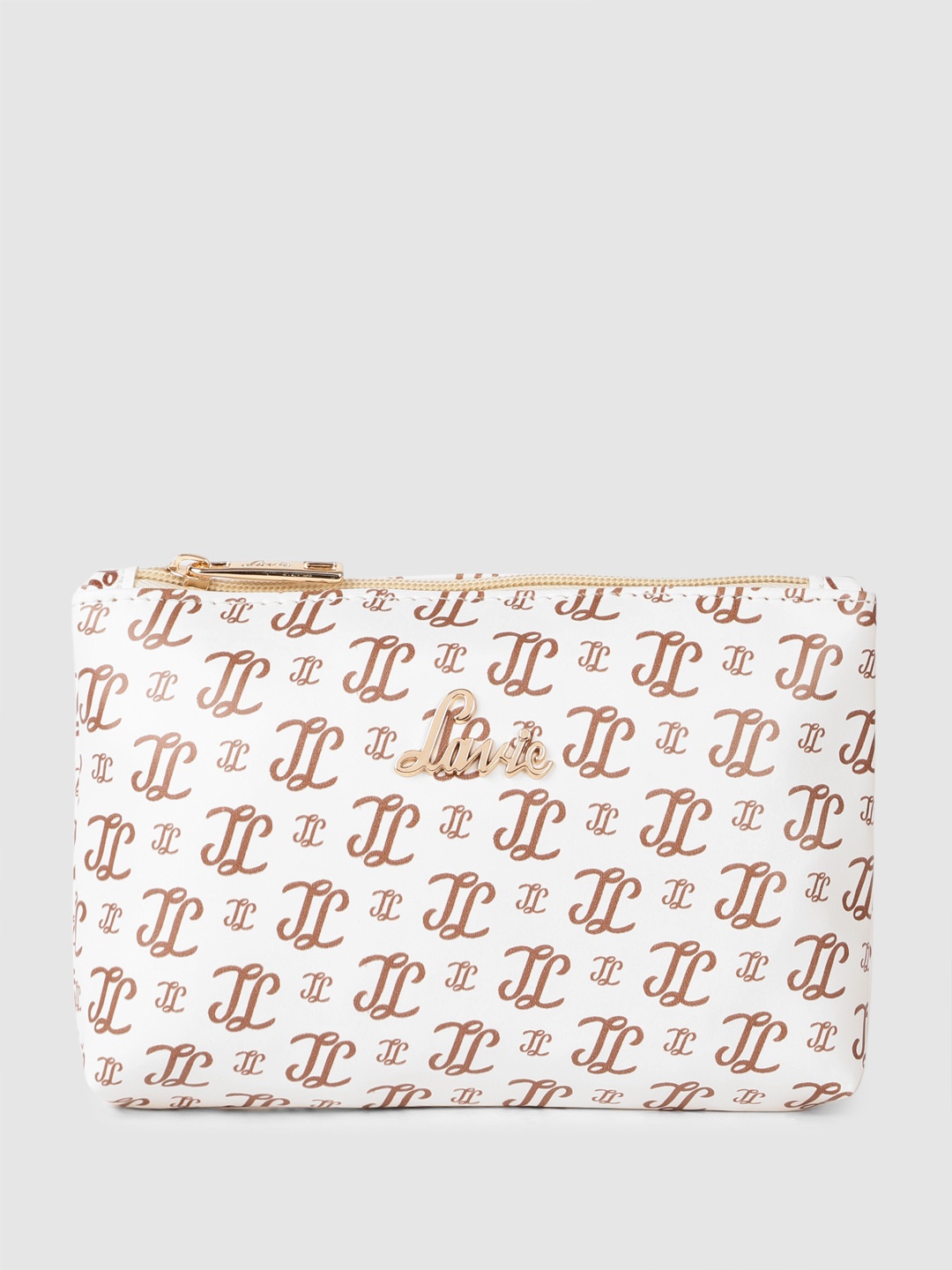 

Lavie Brand Logo Printed Purse Clutch, Off white