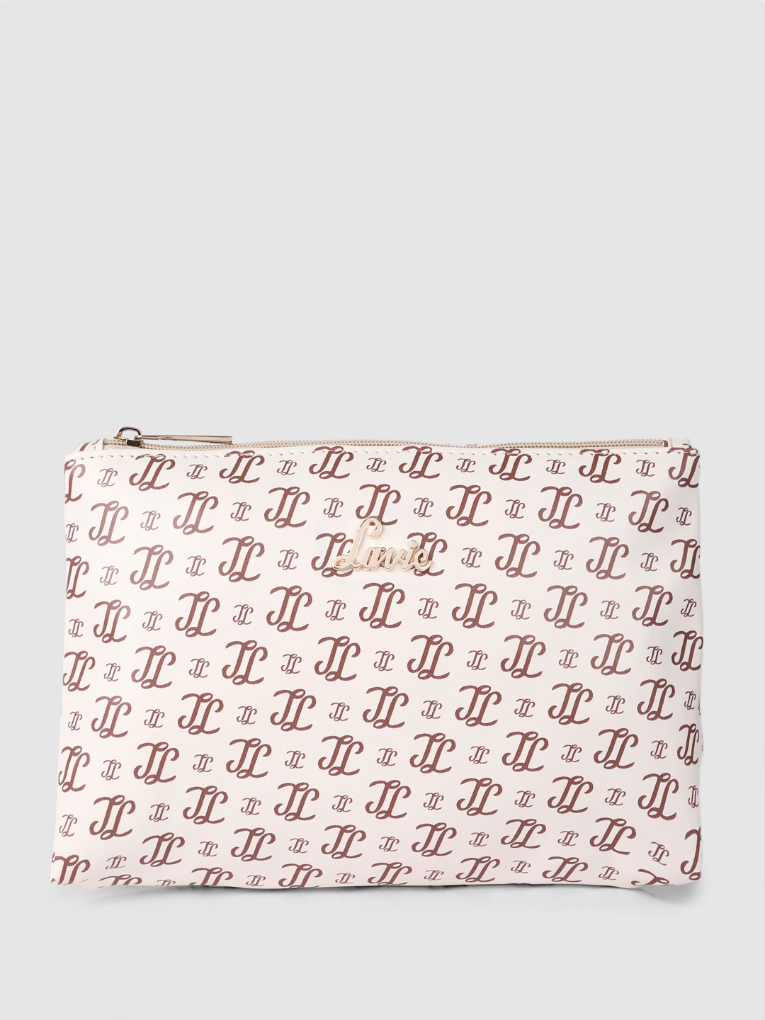 

Lavie Brand Logo Printed Purse Clutch, Off white