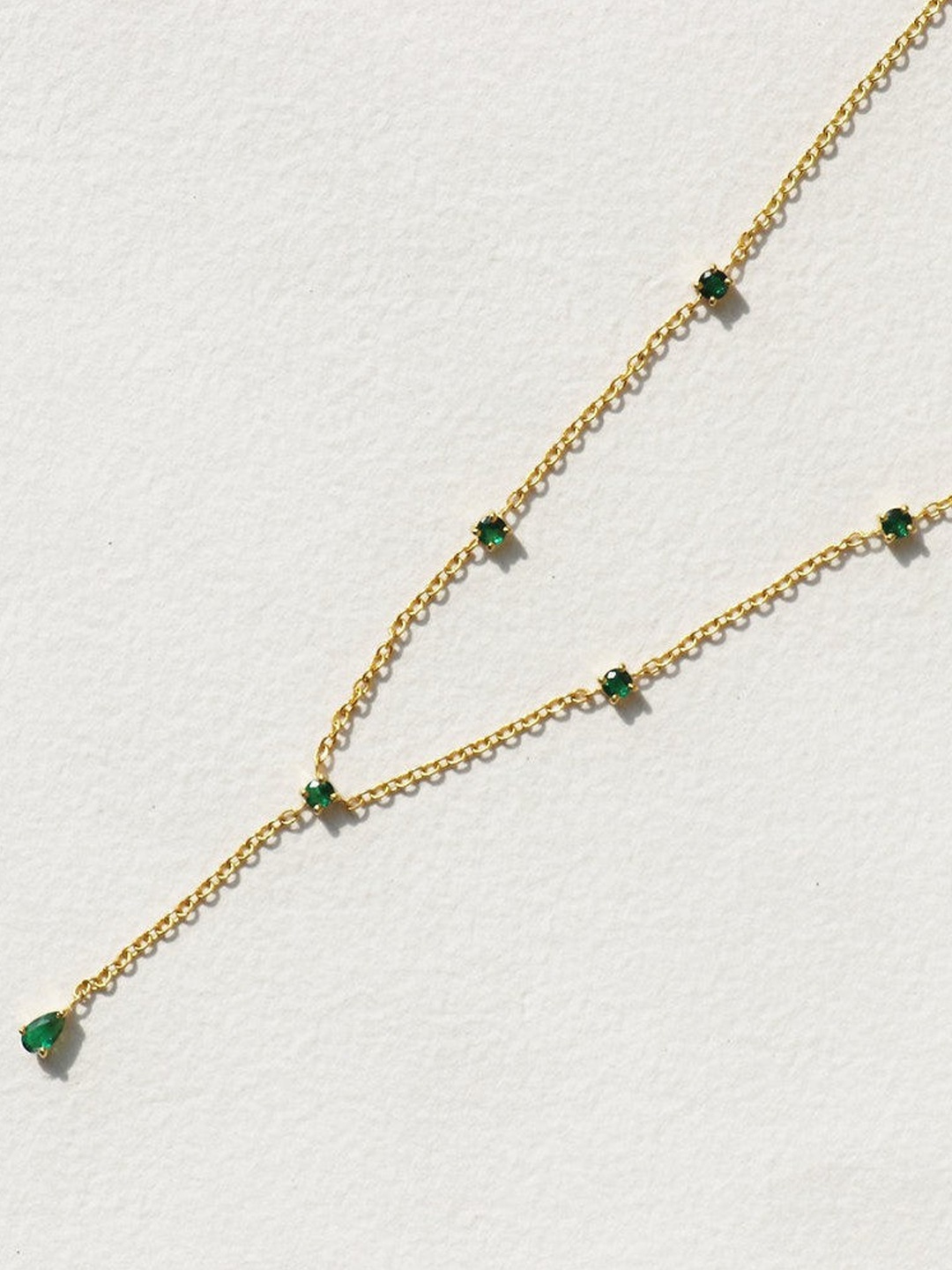 

Anushka Jain Jewellery 925 Sterling Silver Gold-Plated Cubic Zirconia Chain