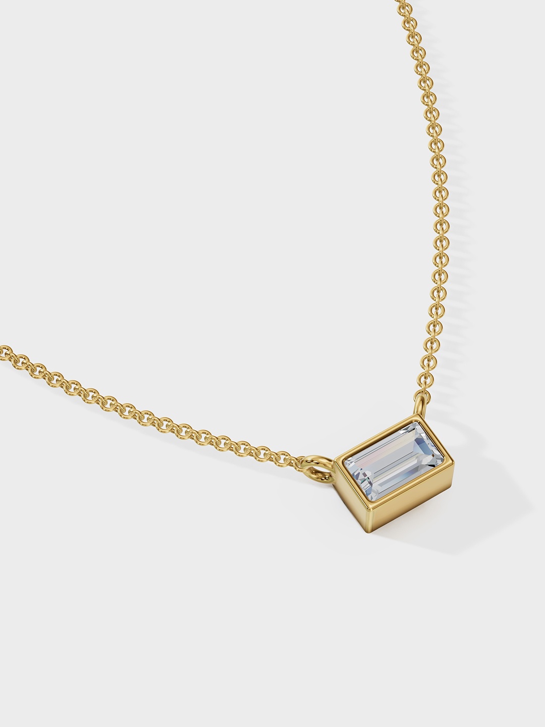 

Anushka Jain Jewellery 925 Sterling Silver Gold-Plated CZ Studded Rectangular Chain