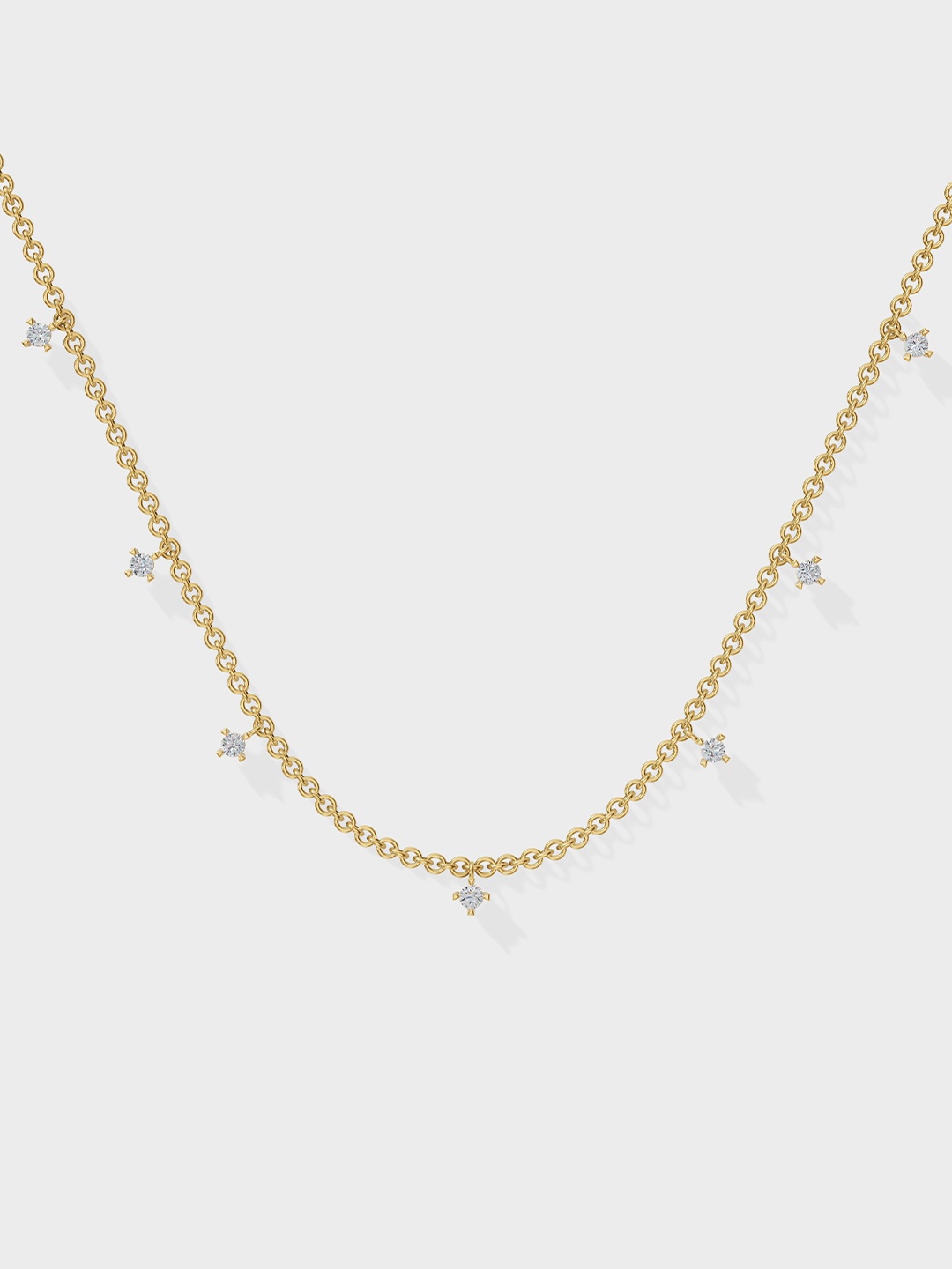 

Anushka Jain Jewellery 925 Sterling Silver Gold-Plated Cubic Zirconia Studded Chain
