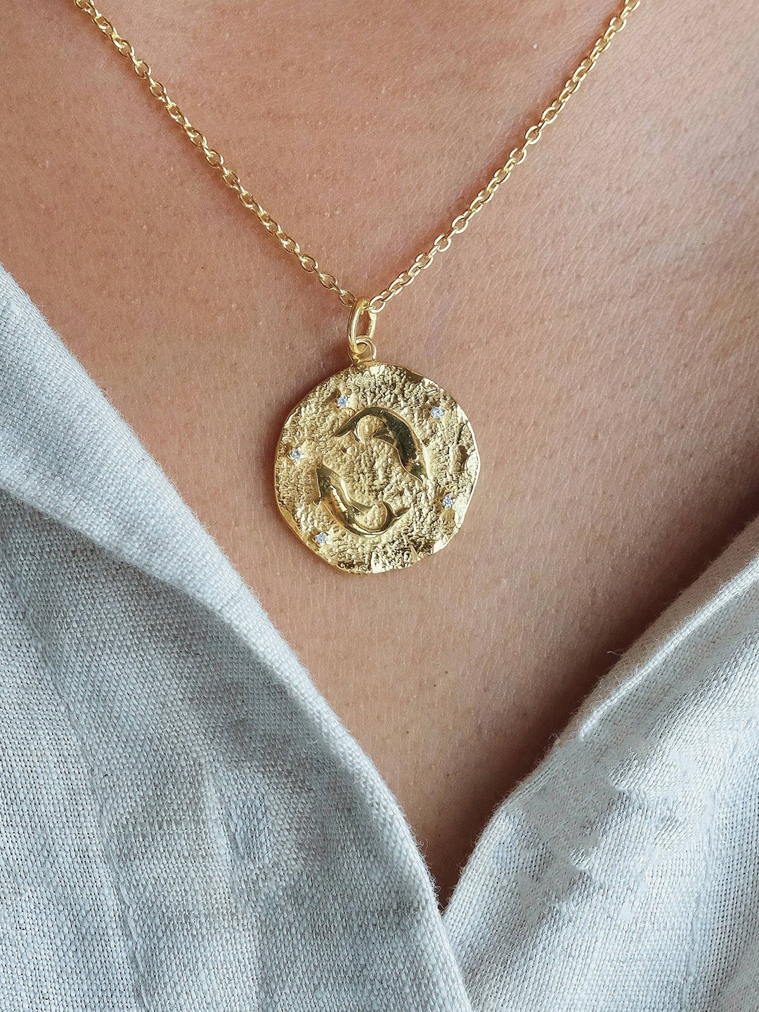 

Anushka Jain Jewellery 925 Sterling Silver Gold Plated Pendant With Chain