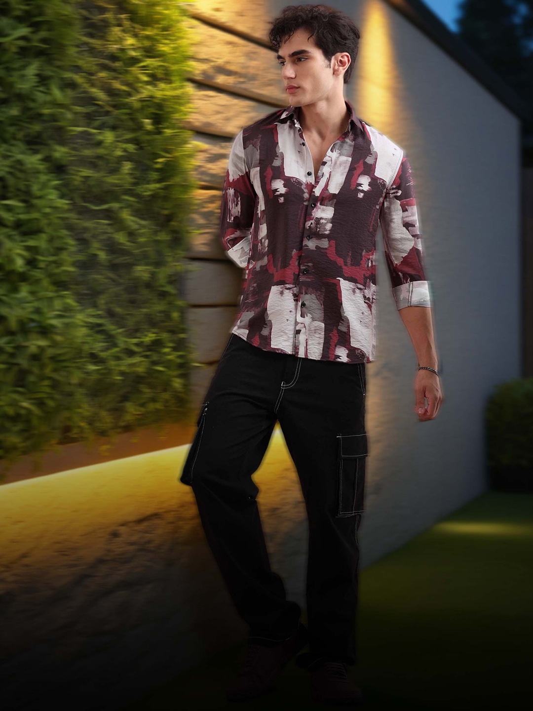 

HOUSE OF MAHNOTS Men Classic Opaque Printed Casual Shirt, Multi