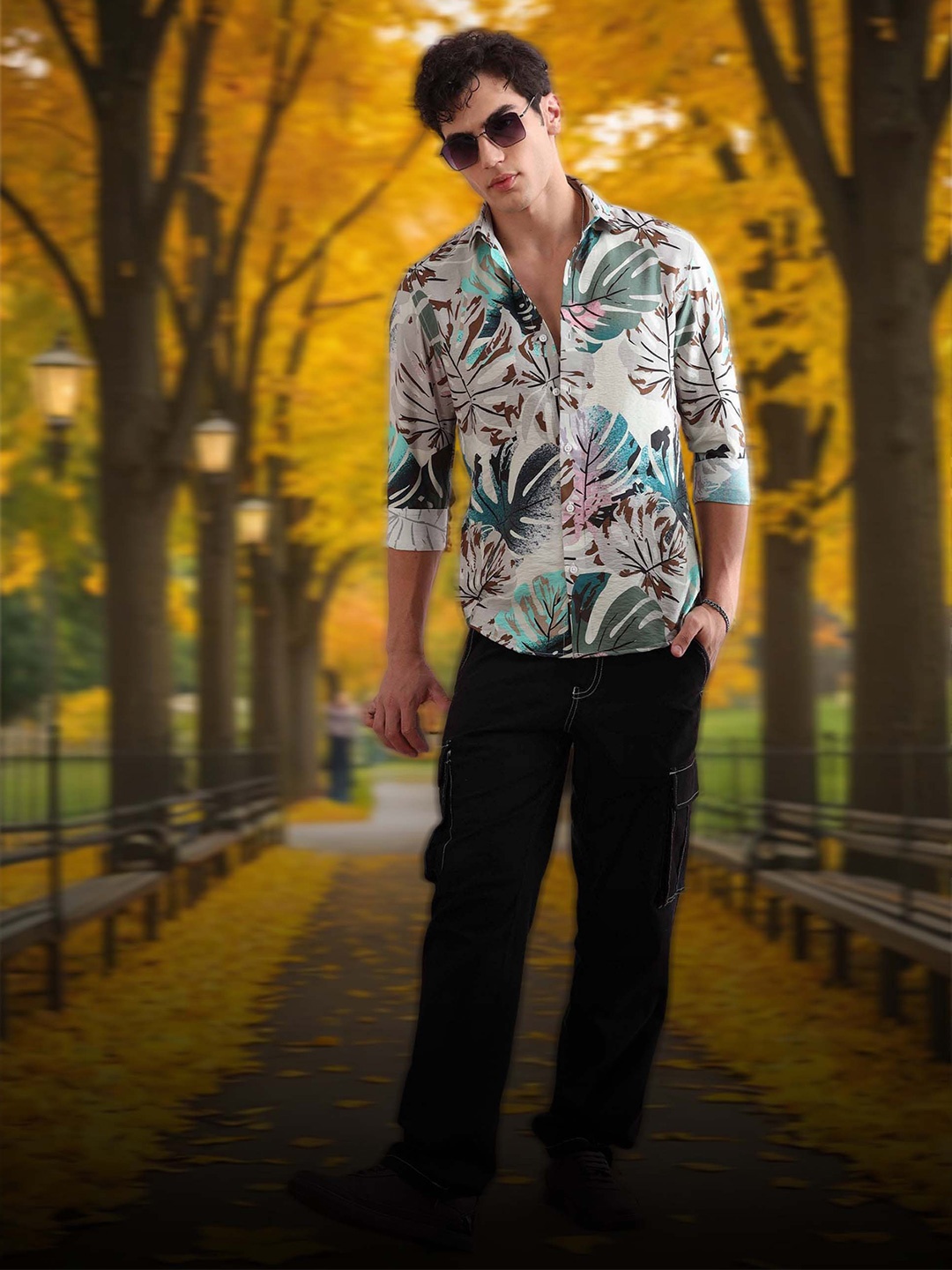 

HOUSE OF MAHNOTS Men Classic Opaque Printed Casual Shirt, Multi