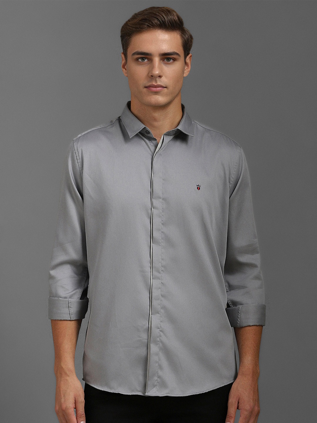 

Louis Philippe Sport Men Solid Slim Fit Opaque Casual Shirt, Grey