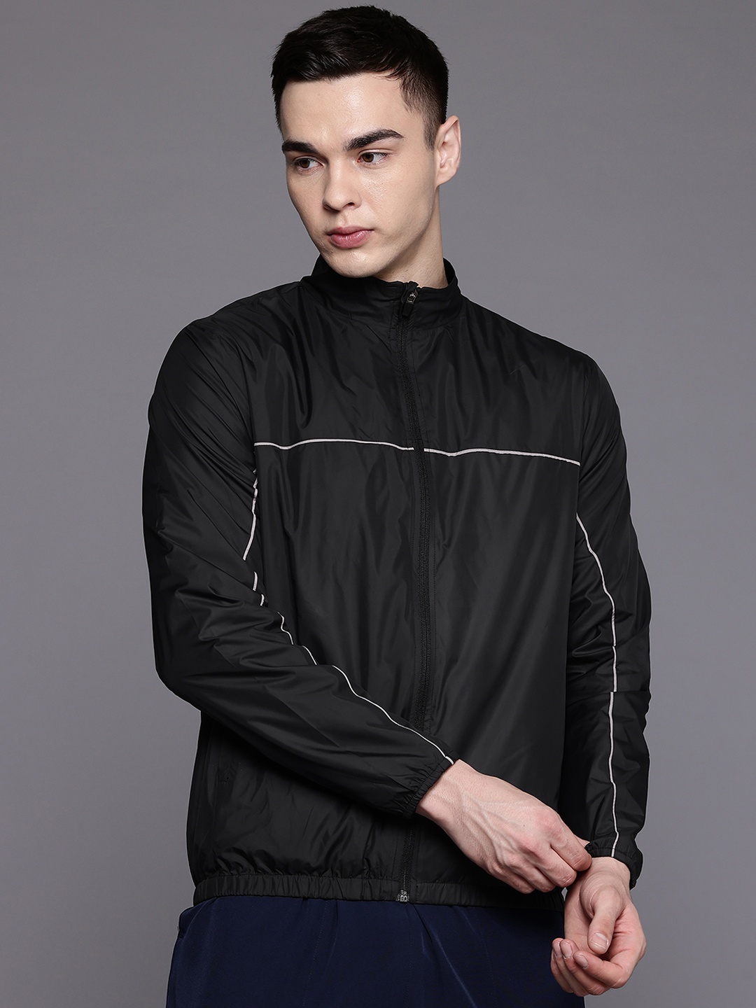 

HRX by Hrithik Roshan Men Windcheater Training or Gym Sporty Jacket, Black