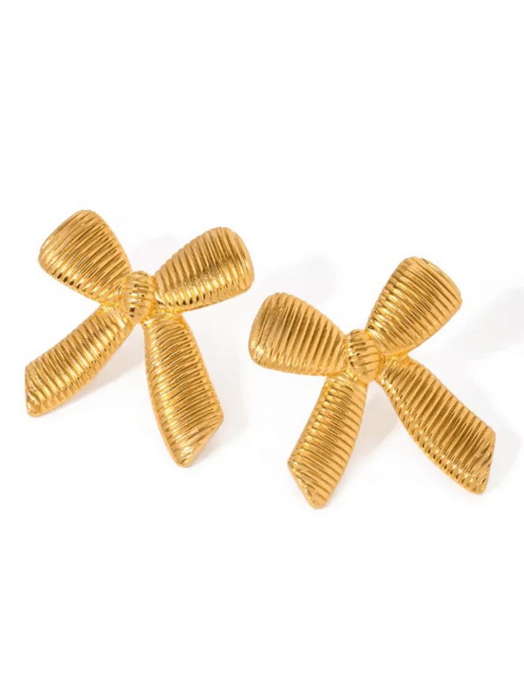 

MYKI Gold-Plated Contemporary Stainless Steel Studs