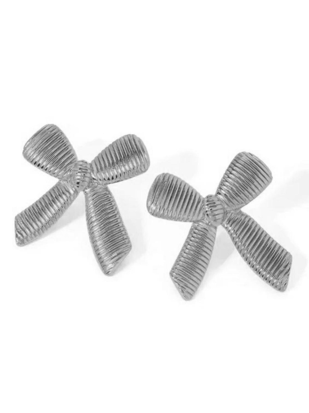 

MYKI Stainless Steel Gold-Plated Contemporary Studs, Silver