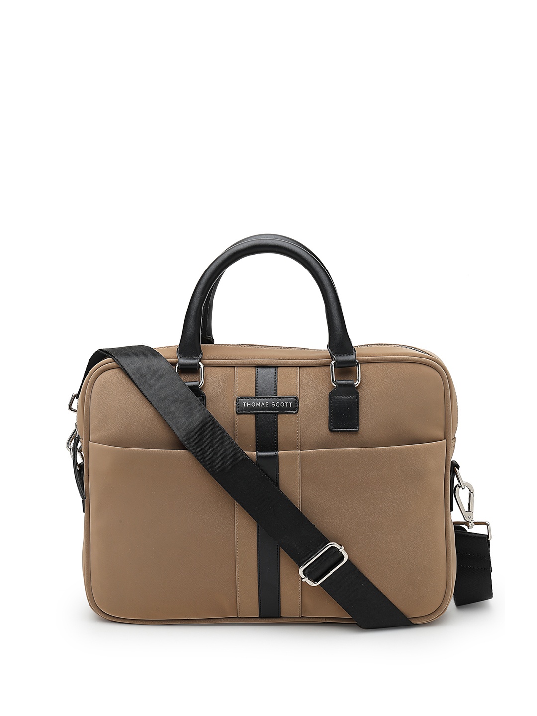 

Thomas Scott Men PU Laptop Bag, Camel brown