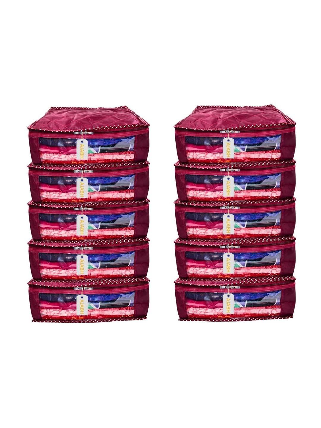 

Ajabh Maroon & White 10 Pieces Multi-Utility Organisers