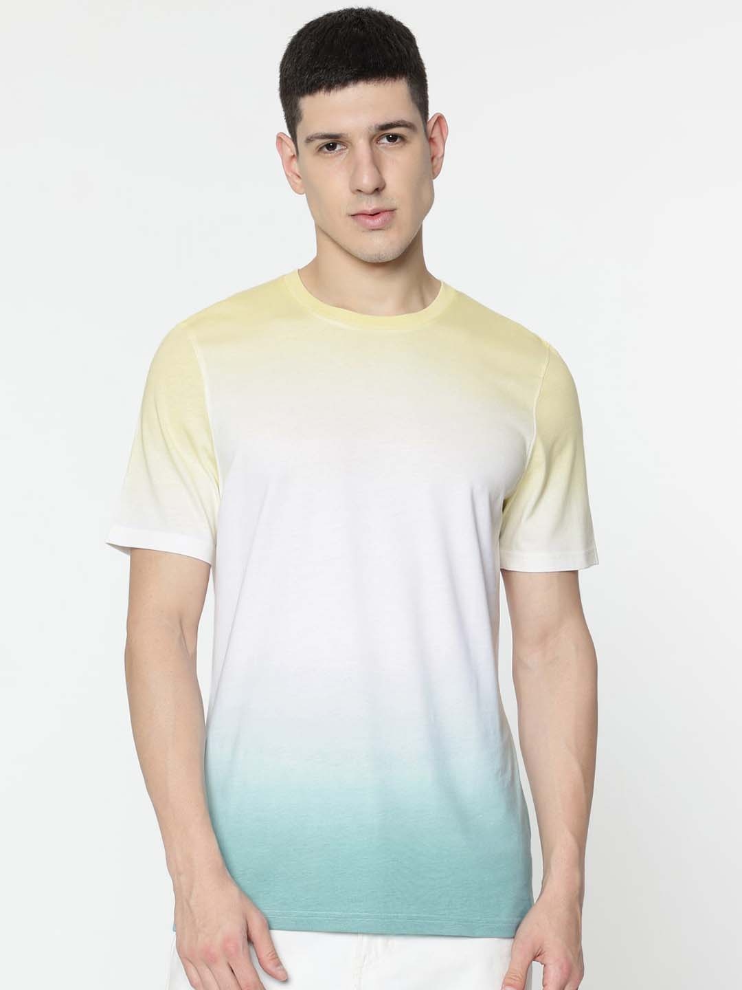 

Marks & Spencer Men Dyed Raw Edge T-shirt, Multi