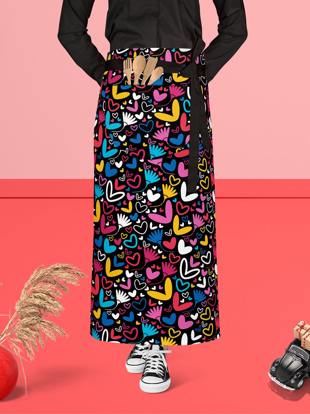 

ArtzFolio Blue & Black Printed Cotton Aprons