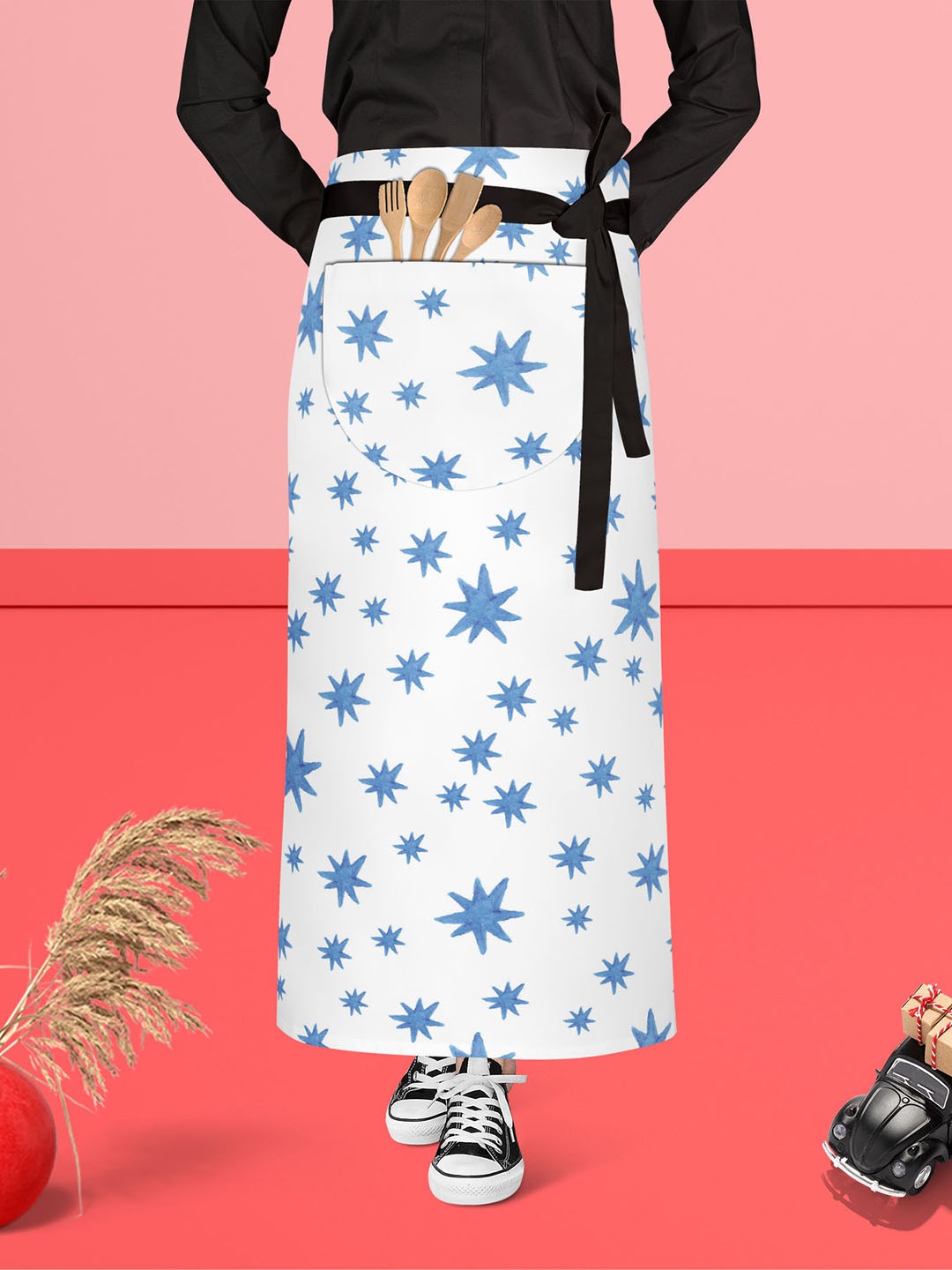

ArtzFolio Blue & White Printed Cotton Aprons