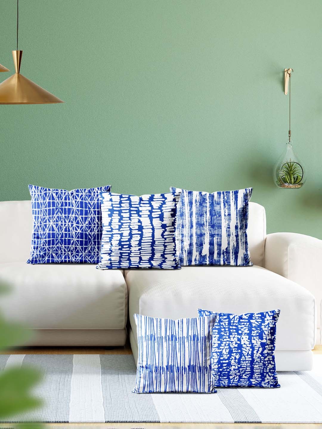 

ArtzFolio Multicoloured Set of 5 Square Cushion Covers, Multi